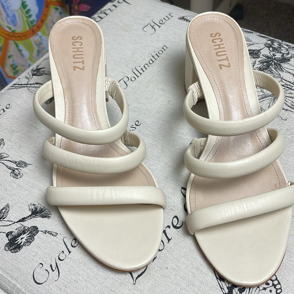 Schutz Olly Mid Block Nappa Leather Sandal